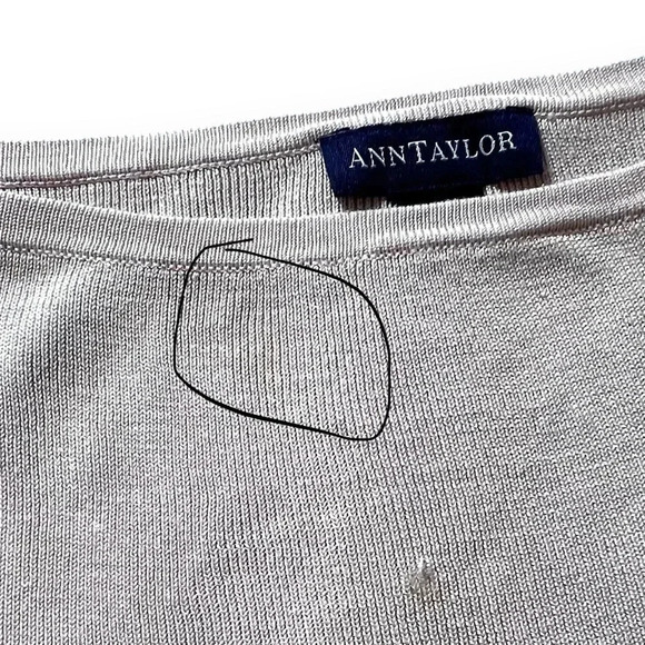 Ann Taylor 100% Silk Ivory Cream Camisole Tank with Clear Sequins Womens Large - Picture 5 of 9